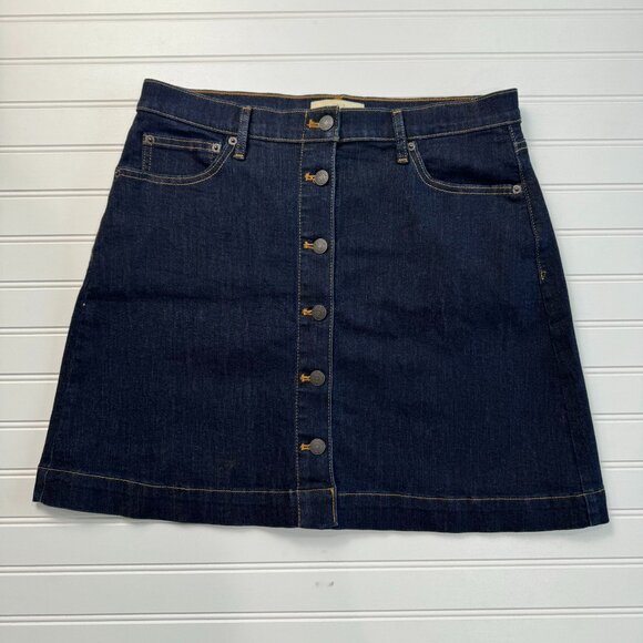 Gap Dark Wash Button Front Denim Mini Skirt C42 - Picture 1 of 6